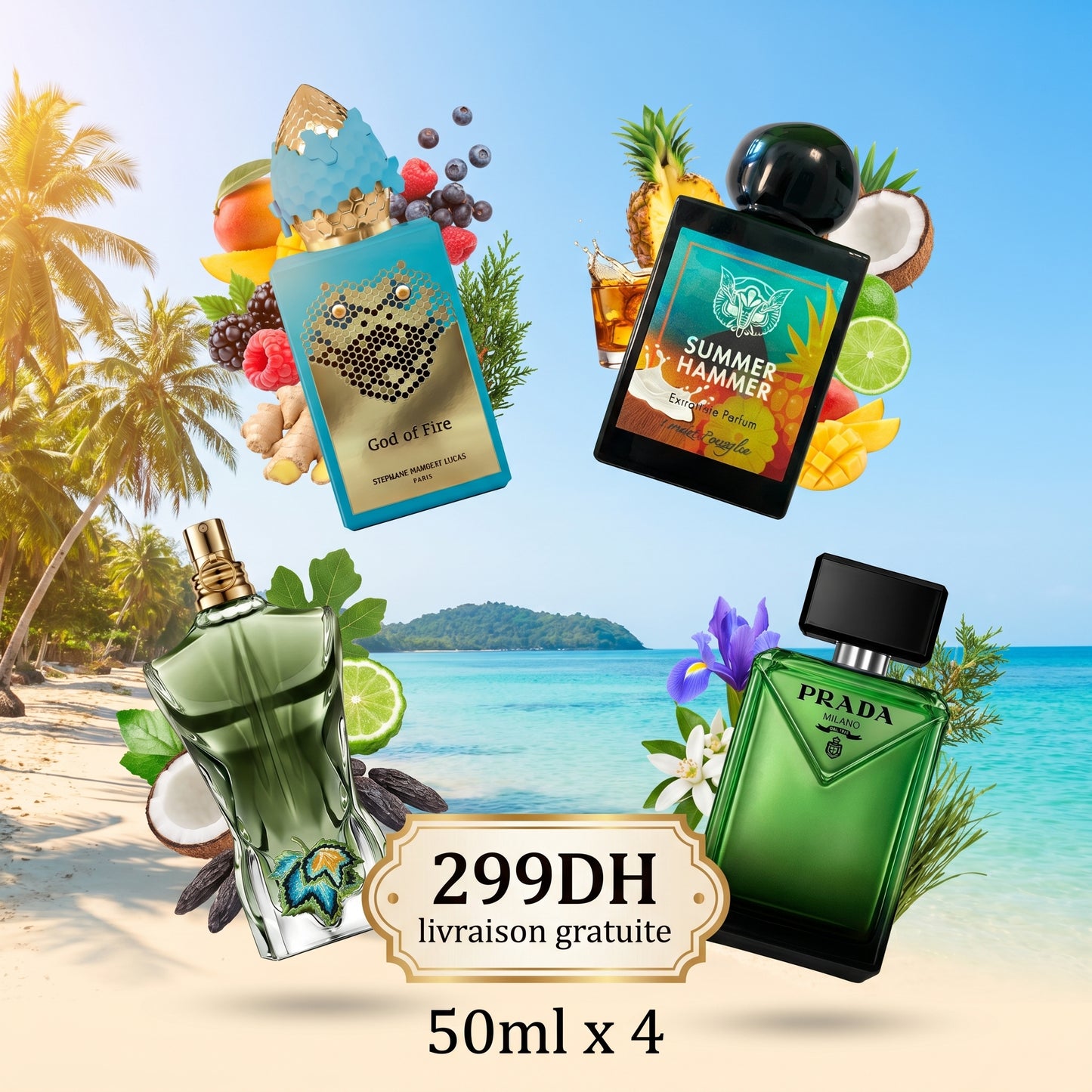 358 - PACK FRUIT KING FOR MEN 50ML X 4