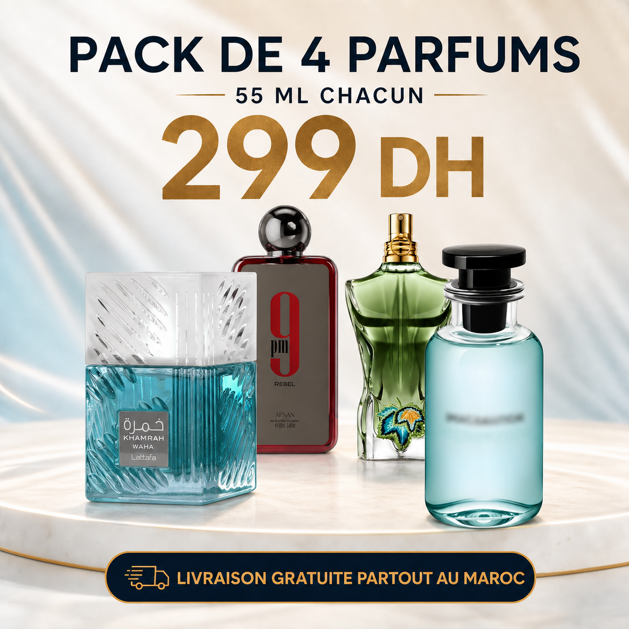 384 - PACK KHAMRAH WAHA MEN 55MLX4