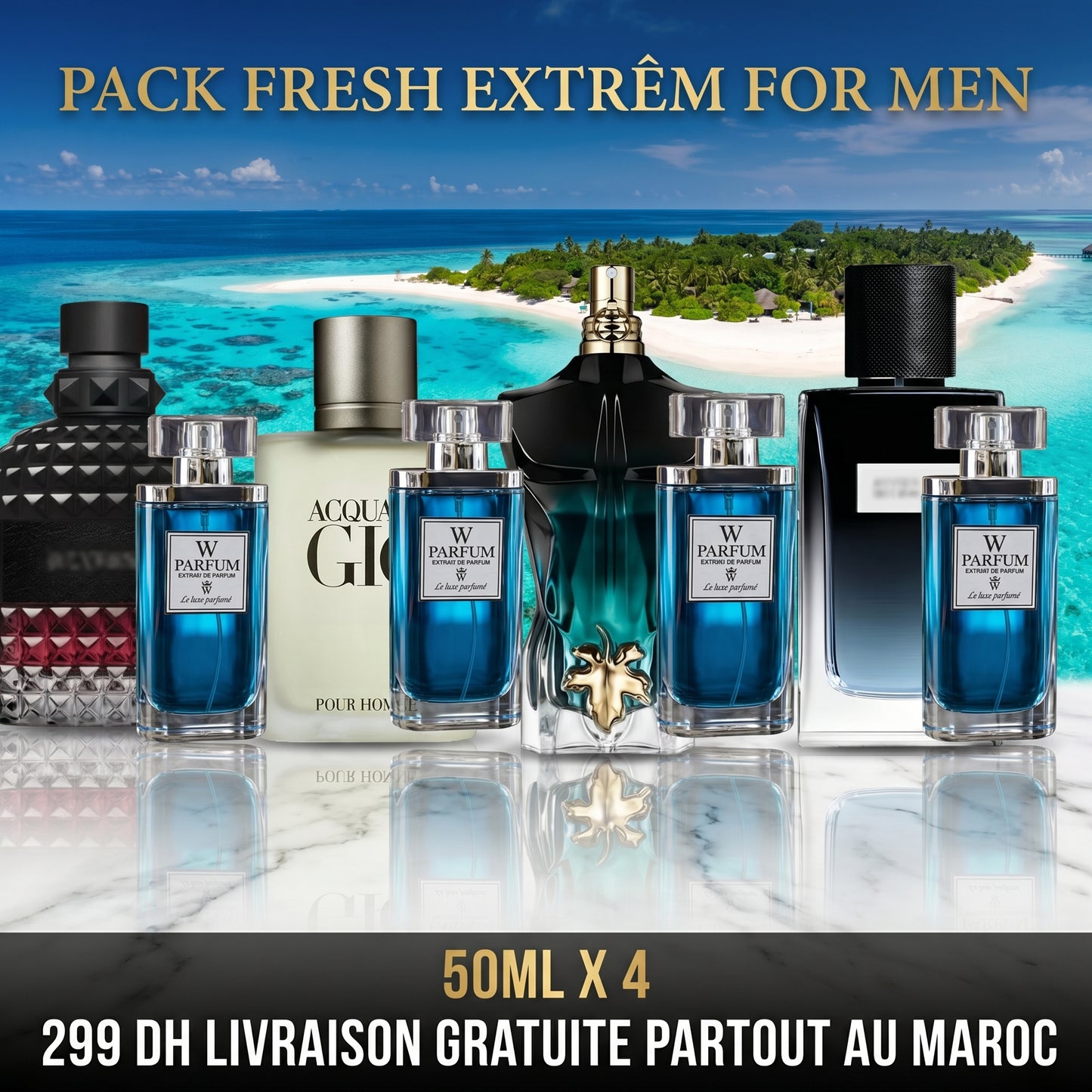 348 - PACK FRESH EXTREM FOR MEN 50ML X 4