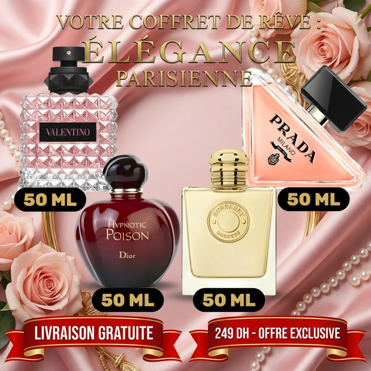 PACK ELEGANCE PARISIENNE FEMME 50 ML X 4