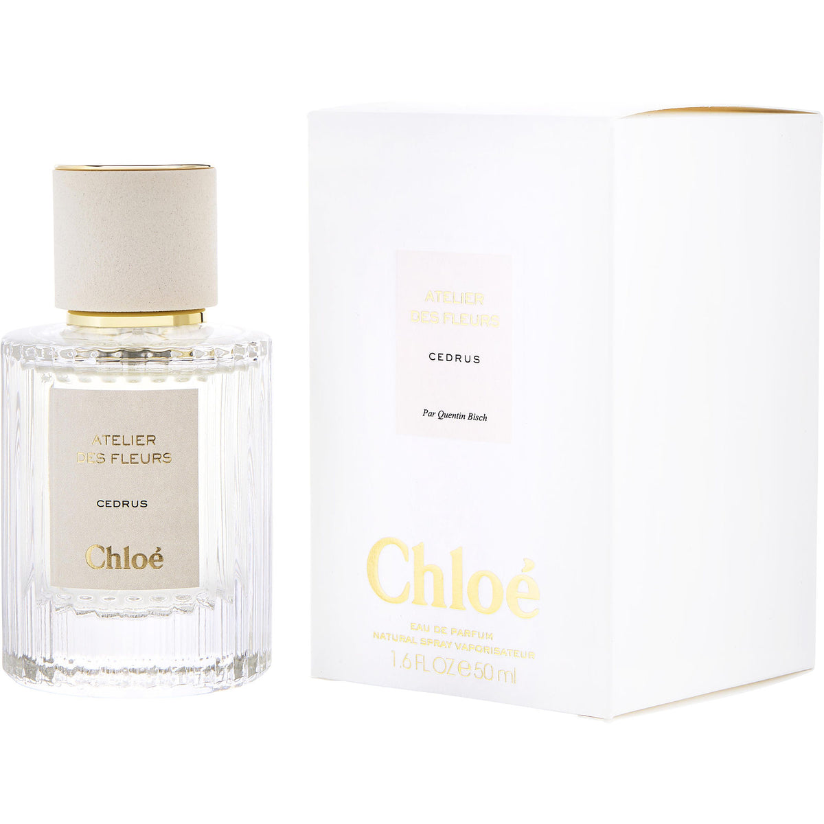 Chloé Cédrus : flacon et boîte — visuel de référence, format illustré différent des 100 ml vendus