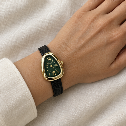 Montre Femme IEKE Élégance Dorée – Bracelet Noir