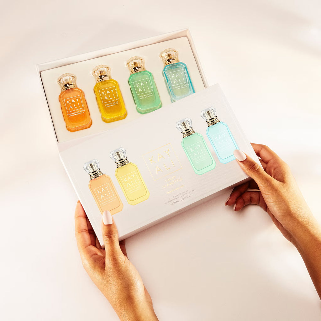 376 -COFFRET KAYALI 10MLX4 VACAY IN A BOTTLE (Version Inspirée – Qualité Premium)