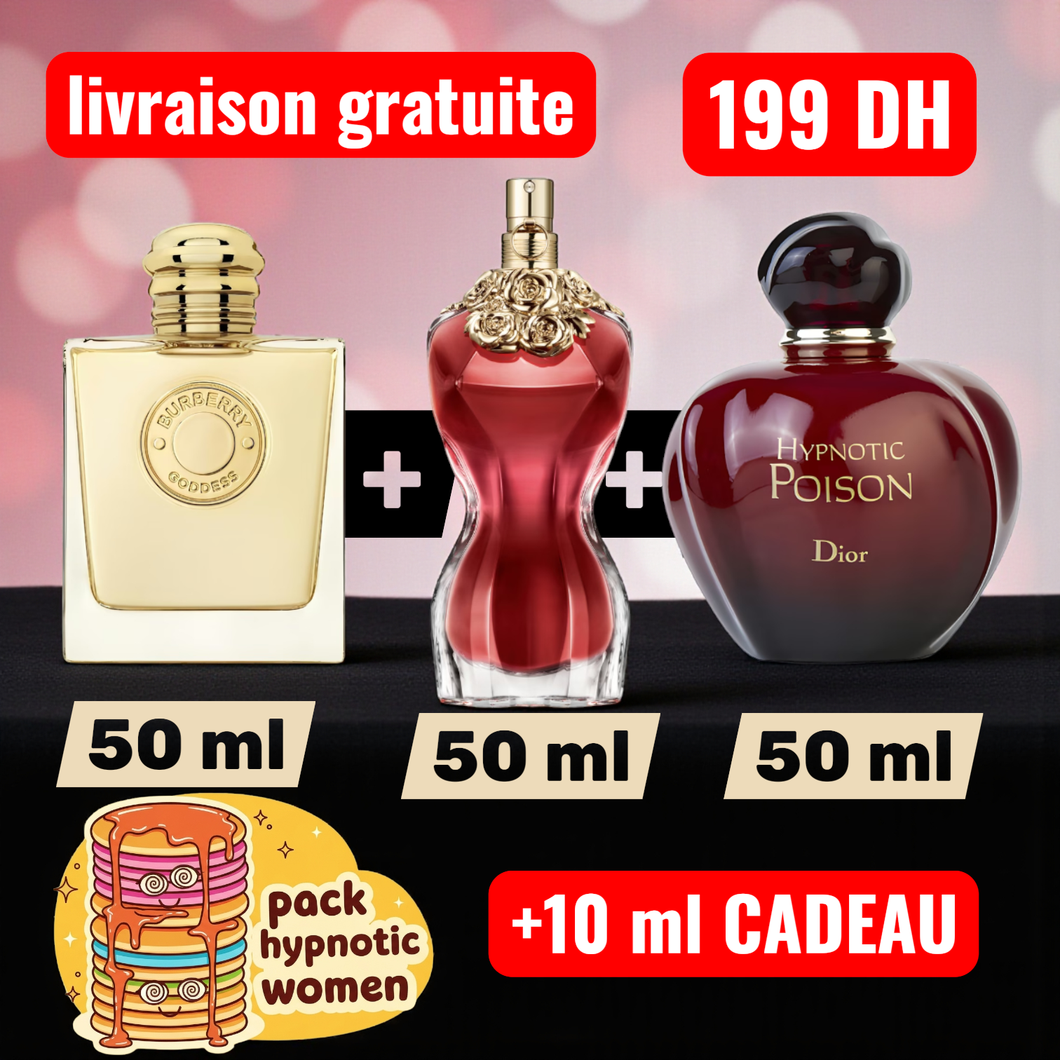 PACK HYPNOTIC WOMEN 50 ML X 3 + 10ML