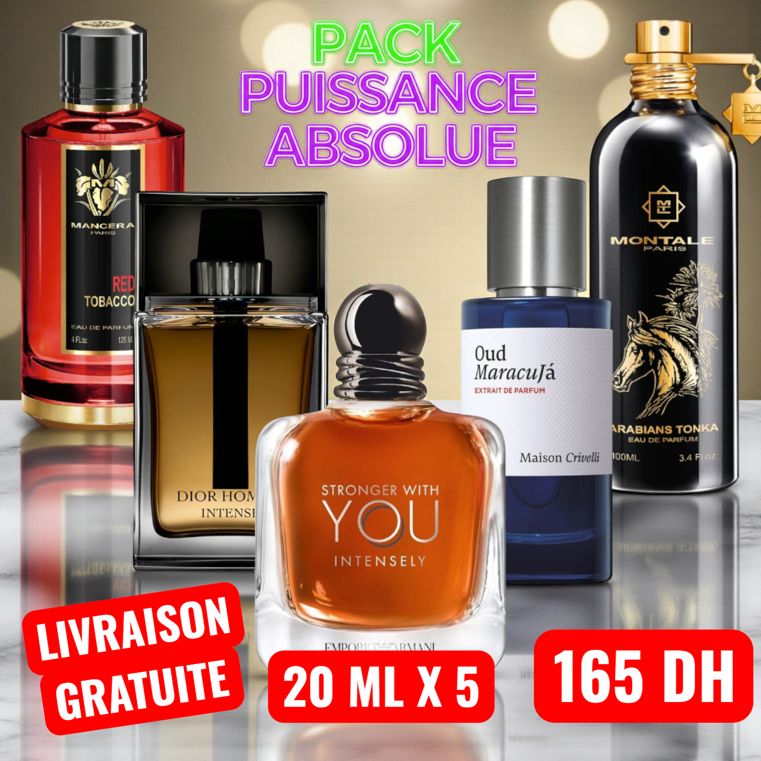 PACK PUISSANCE ABSOLU MEN 20ML X 5