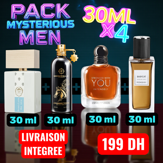 PACK MYSTERIOUS MEN 30ML X 4