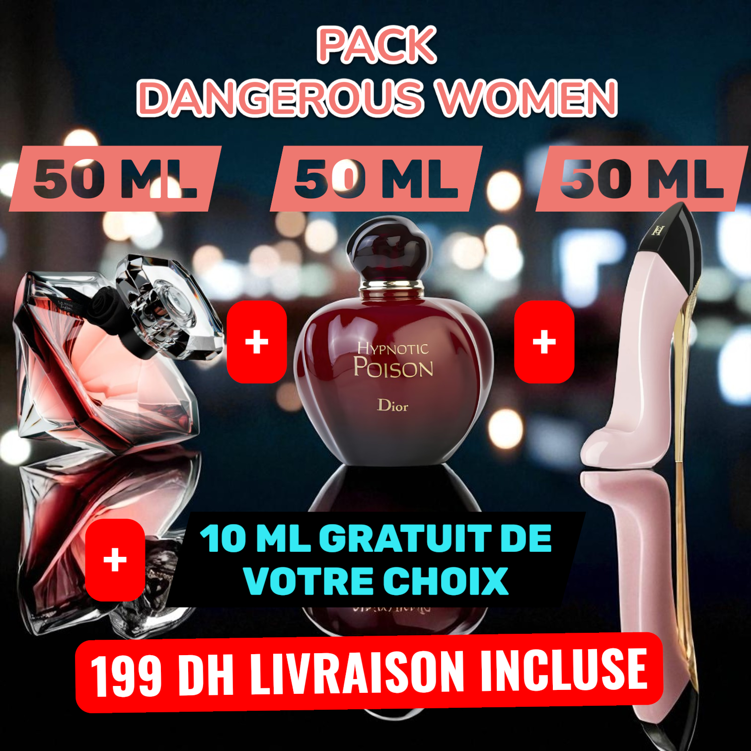 PACK DANGEROUS WOMEN 50 ML X 3