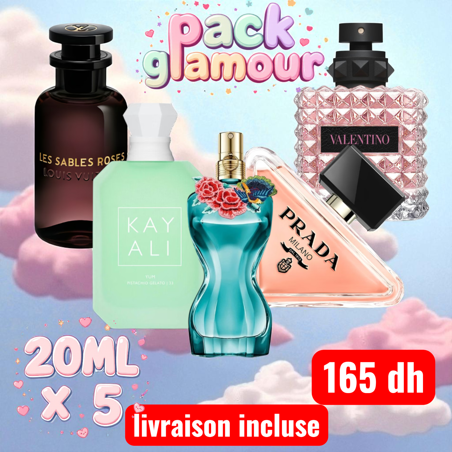 PACK GLAMOUR 20 ML X 5